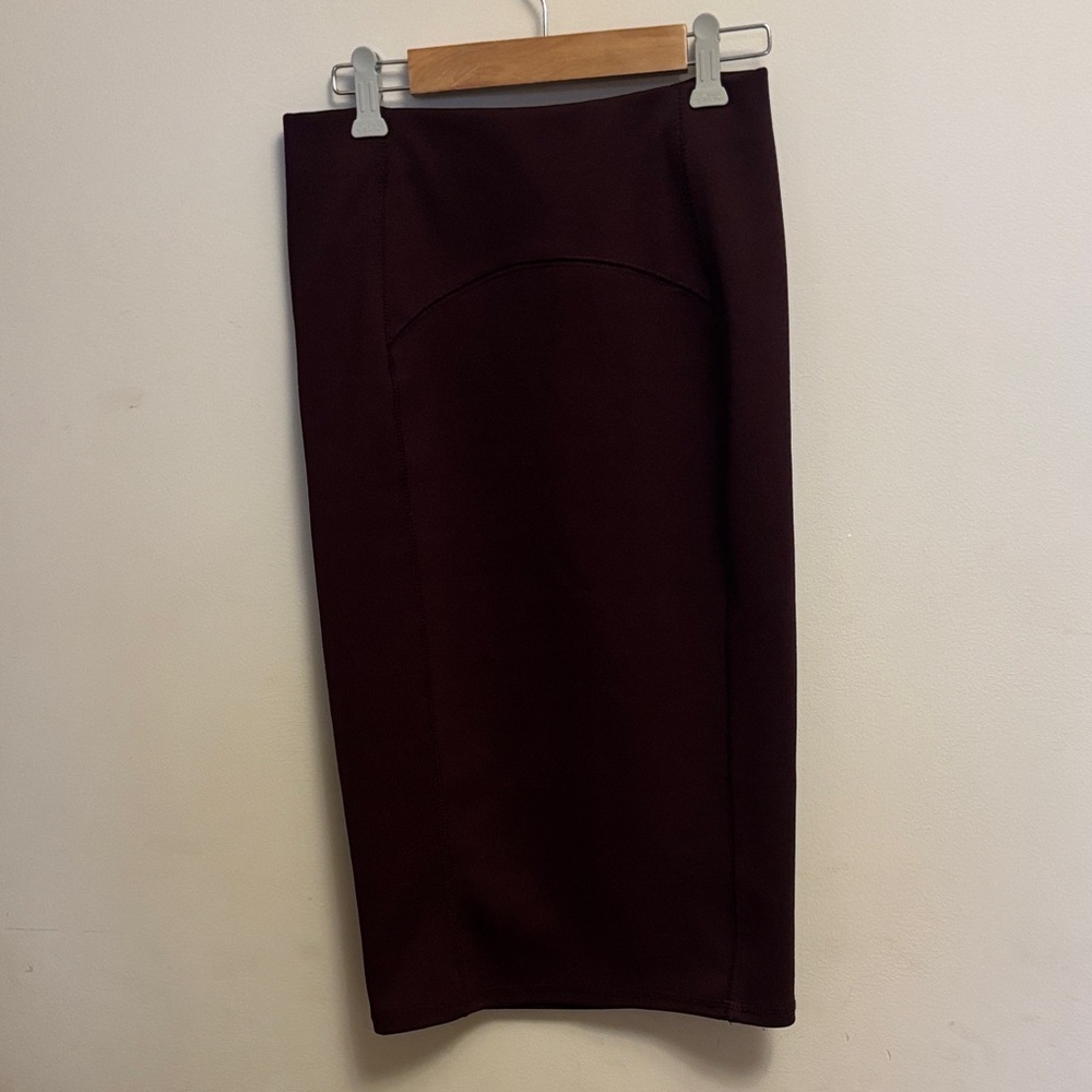 Zara Deep Burgundy Pencil Skirt